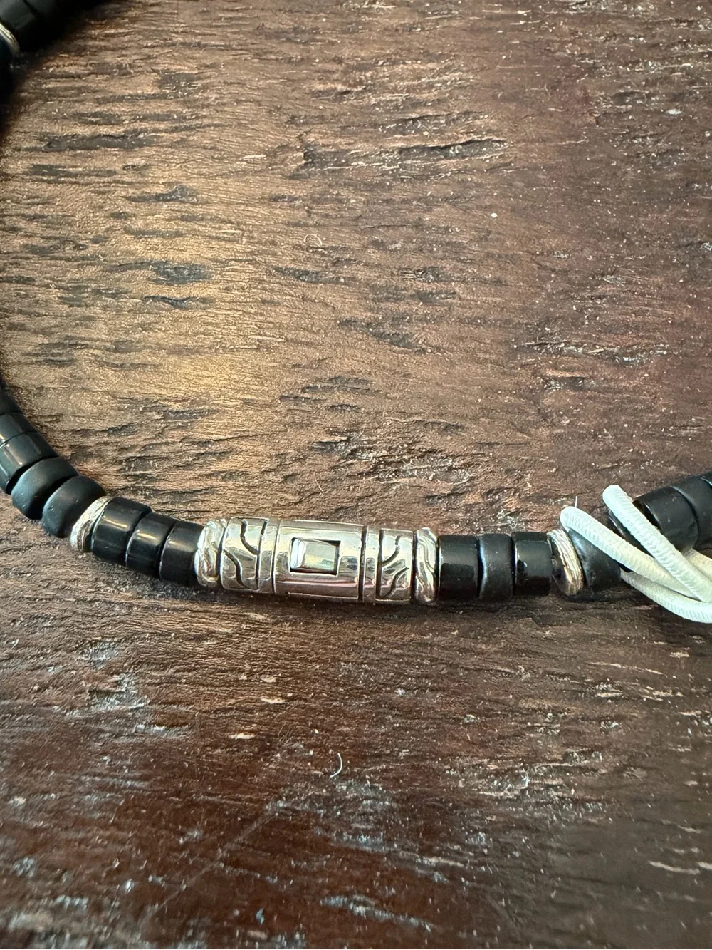 John Hardy Heishi Black Onyx And Sterling Silver 4 mm Beaded Necklace - 22” -NWT